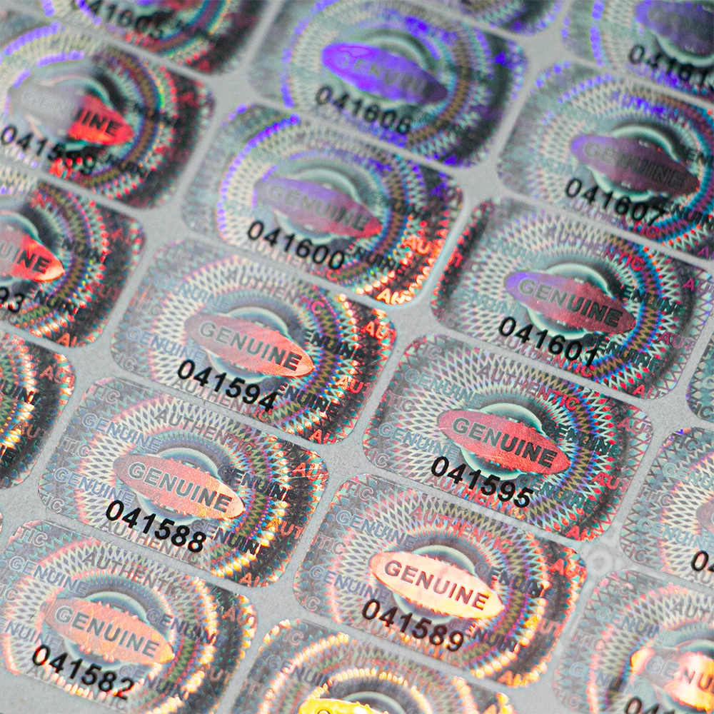 300/600/1200 pcs Security Seal Tamper Proof Stickers Holographic Warranty Void Laser Label with Serial Number Adhesive Labels