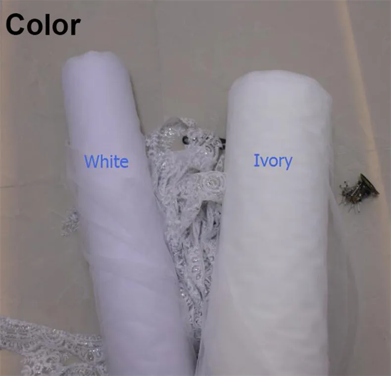 Real Image Bridal Veils With Bow 0.8m Vestido De Noiva Longo Wedding Veil Ivory White Veil With Free Comb