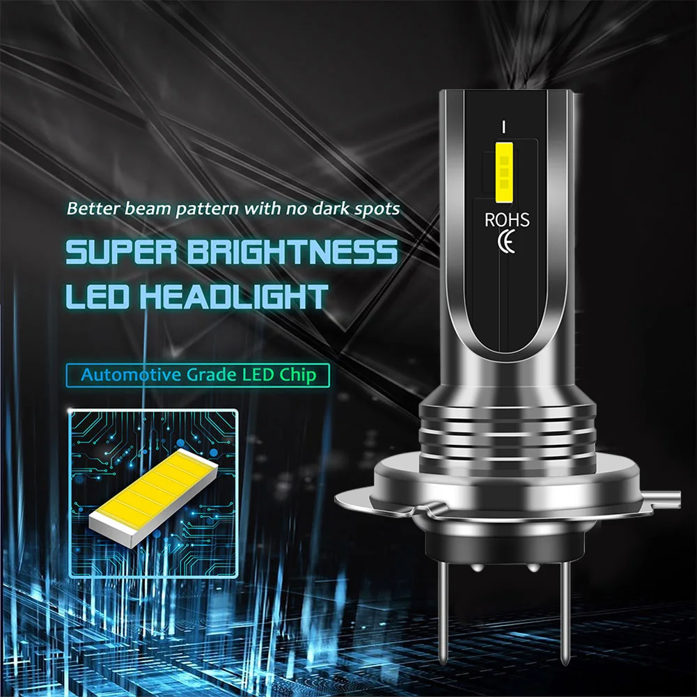 2Pcs H4 HS1 H6 H8 H11 H7 Mini Car Led Motorcycle Car Headlight Bulb Fog Light 3000K Gold 6000K White 12000LM Lamp Accessories