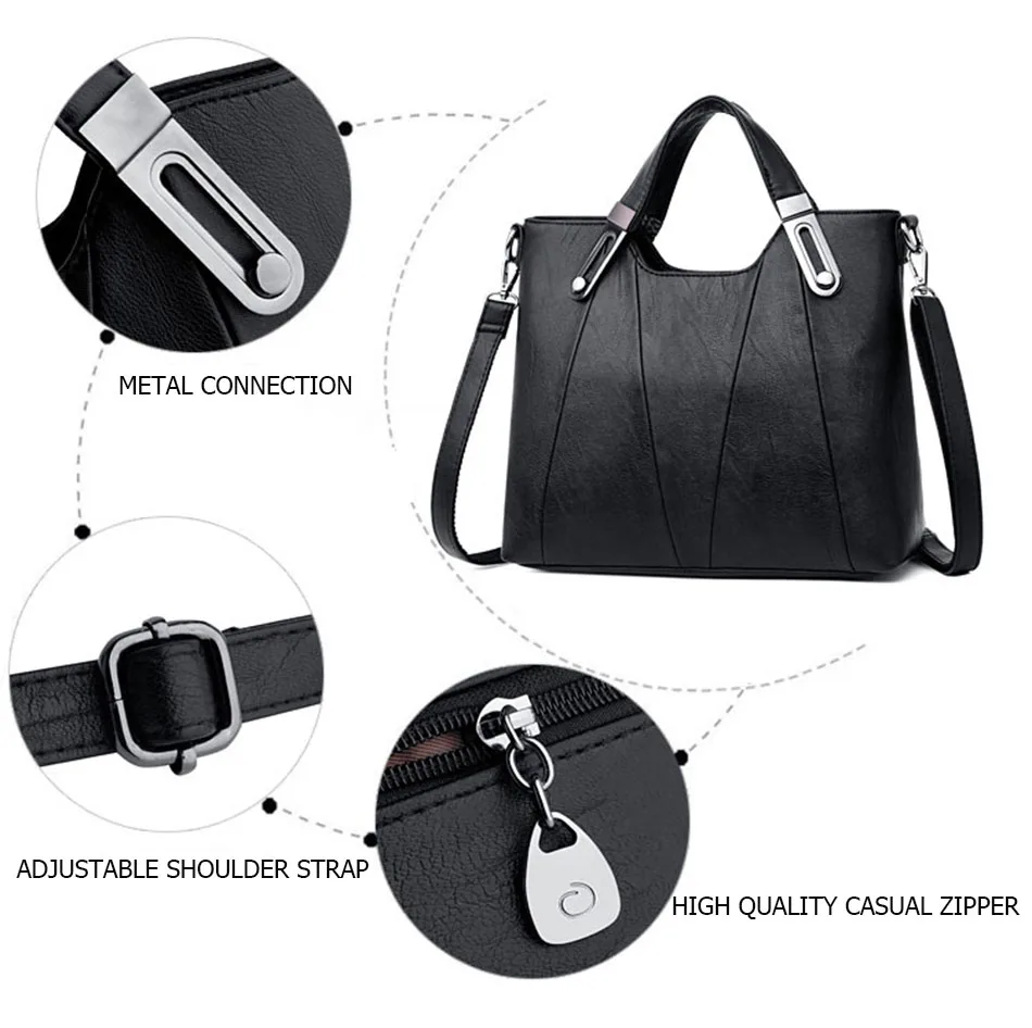 Brand Luxury Handbags Women Bags Designer PU Leather Handbag Leisure Crossbody Bags for Women 2026 New Lady Shoulder Bag Tote