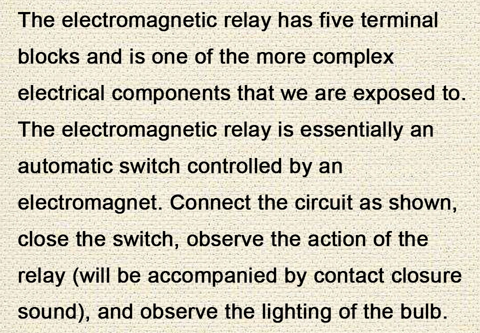 Physics 3v Electromagnetic Relay Junior High School Physics Electrical Experiment Teaching Equipment Instrument Demonstration