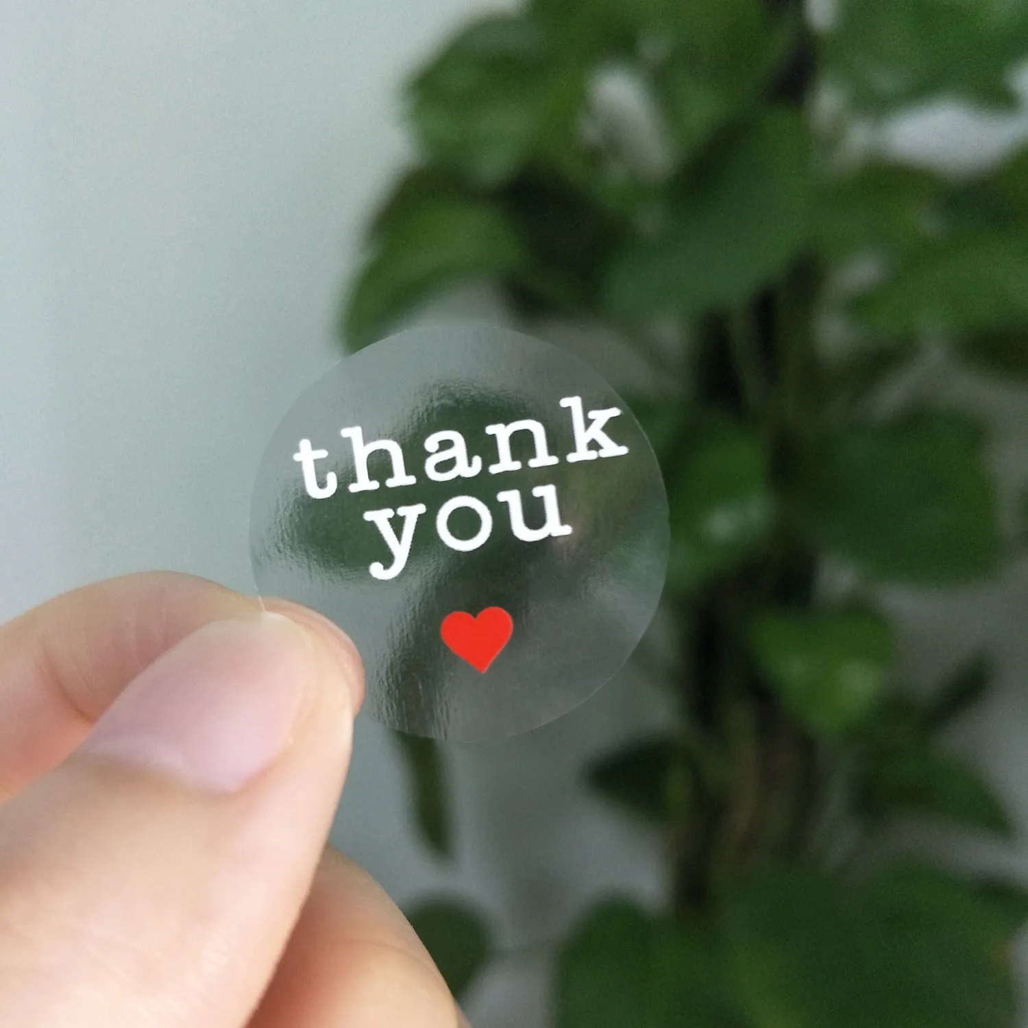 50-500pcs 1inch Clear Gold Foil Thank You Stickers for Envelope Sealing Label Stickers Pretty Things Inside for Gifts Package