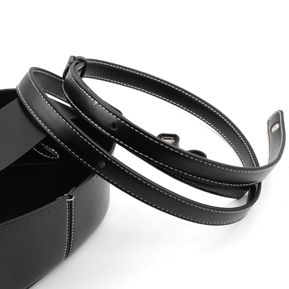 Handmade Handbag Shoulder Strap Hollow Drawstring Woven Bag Set Bucket Bag Leather With Bag Bottom Belt Bag For DIY Backpack