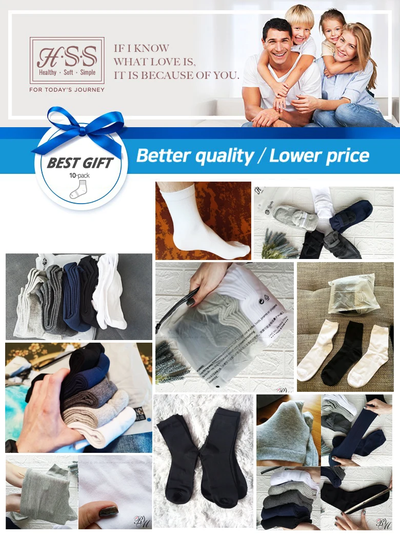 HSS Brand Business Men 100% Cotton Socks New Style Black Casual Socks Soft Breathable Summer Winter Long Socks Plus Size (7-14)