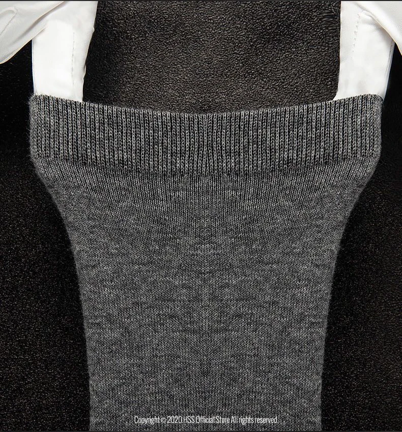HSS Brand Business Men 100% Cotton Socks New Style Black Casual Socks Soft Breathable Summer Winter Long Socks Plus Size (7-14)