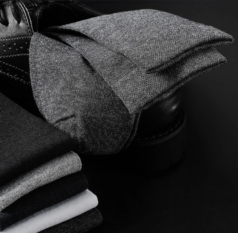 HSS Brand Business Men 100% Cotton Socks New Style Black Casual Socks Soft Breathable Summer Winter Long Socks Plus Size (7-14)