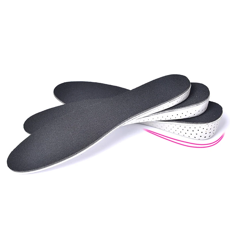 1Pair Height Increase Insoles Unisex Shoes Insole Height Lift Adjustable Cut Shoe Heel Insert Taller Support Absorbant Foot Pads