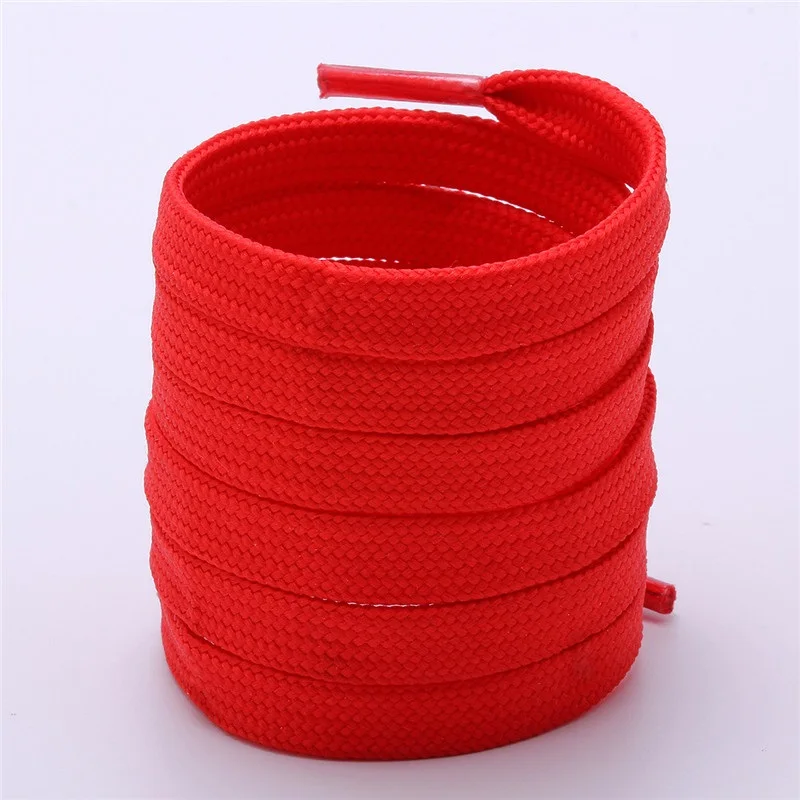 1 Pair 10mm Wide Flat Shoelaces For Sport Shoes Shoelace for Sneakers/Runner Colorful Shoe Laces Replacement