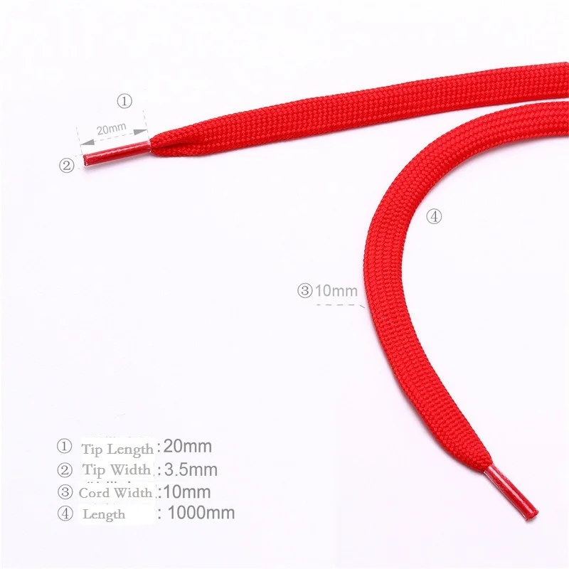 1 Pair 10mm Wide Flat Shoelaces For Sport Shoes Shoelace for Sneakers/Runner Colorful Shoe Laces Replacement