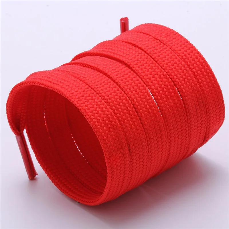 1 Pair 10mm Wide Flat Shoelaces For Sport Shoes Shoelace for Sneakers/Runner Colorful Shoe Laces Replacement