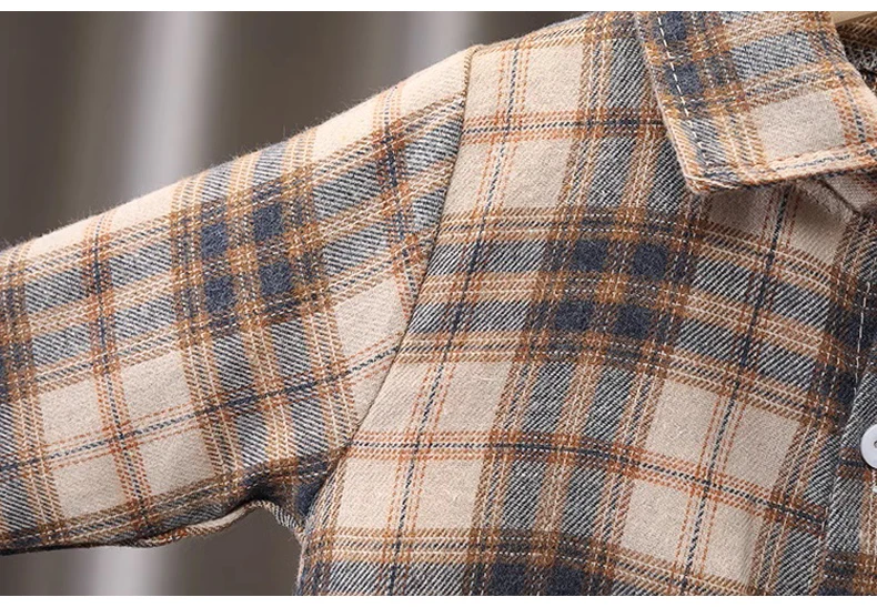 IENENS Kids Shirt Clothes Spring Thin Blouses Clothing Infant Boy Plaid Cotton Tops 1 2 3 4 Years Kids Long Sleeves Shirt
