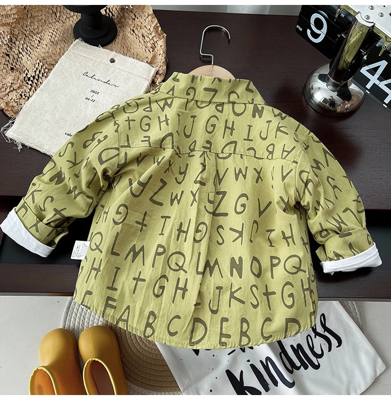 IENENS Kids Shirt Clothes Spring Thin Blouses Clothing Infant Boy Plaid Cotton Tops 1 2 3 4 Years Kids Long Sleeves Shirt