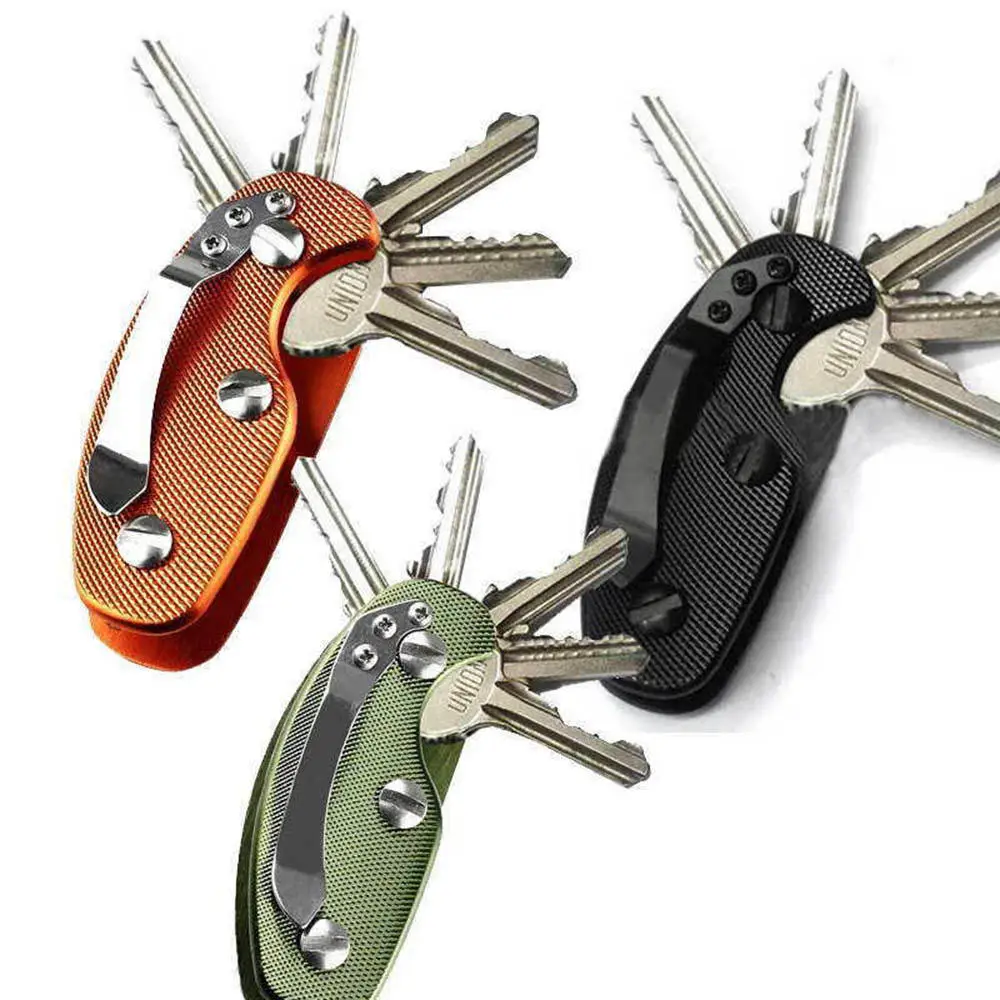 Luxury Car Key Aluminium Key Holder Clip Keys folder keyring housing Pocket Tools Keys Organizer Pouch Case Bag key bag Key Clip
