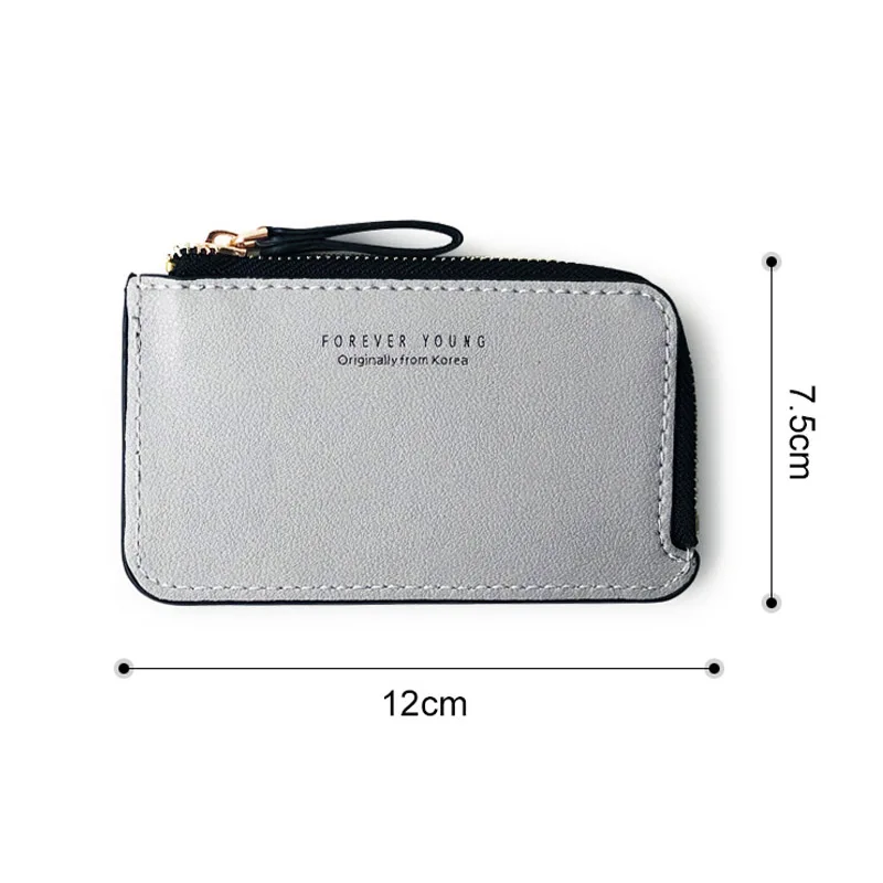 Men's Slim Leather Wallet - Small Credit Card Holder with Zipper Coin Purse, Fashion Minimalist Cash Wallet