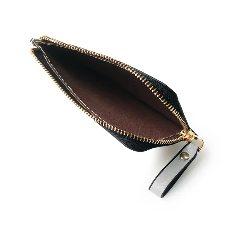 Men's Slim Leather Wallet - Small Credit Card Holder with Zipper Coin Purse, Fashion Minimalist Cash Wallet