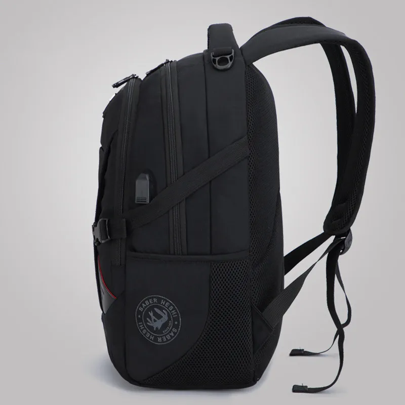 Men Multifunction USB Charging Fashion Business Casual Travel Anti-Theft Waterproof 17 Inch Laptop Backpack School Bag