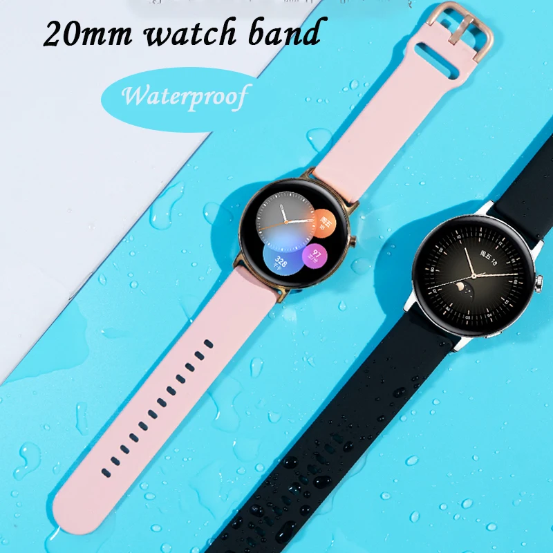 20mm/22mm band For Amazfit GTS/2/2e/3/4 GTS2 Mini/GTR 4/Pro/47mm/GTR2/2e/stratos 2/3 Silicone Bracelet Amazfit bip 6 Watch strap