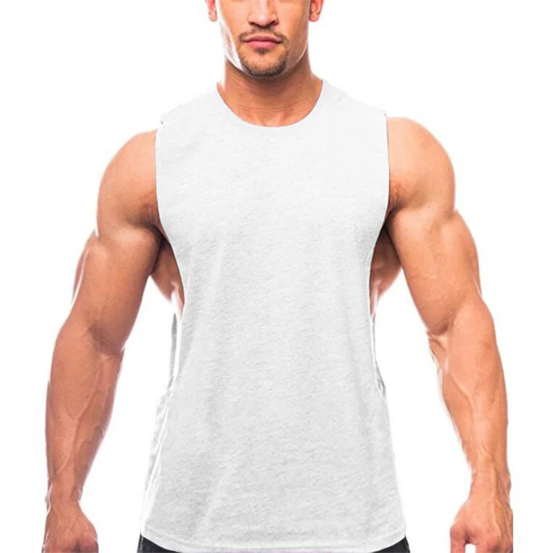 Brand New Plain Tank Top Men Bodybuilding singlet Gym Stringer Sleeveless Shirt Blank Fitness Clothing Sportwear Muscle Vest