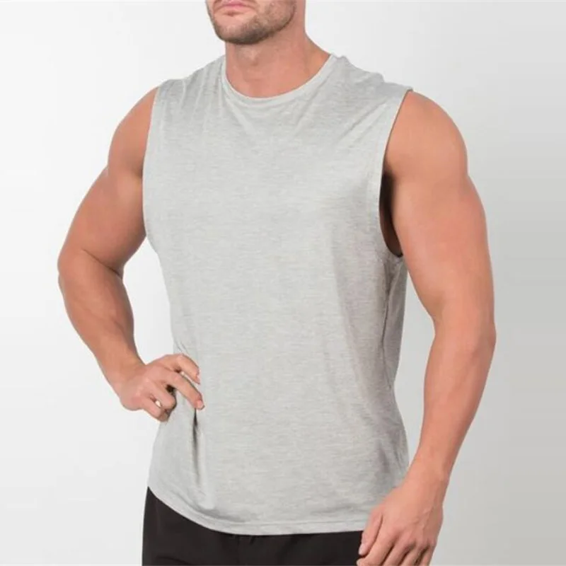 Brand New Plain Tank Top Men Bodybuilding singlet Gym Stringer Sleeveless Shirt Blank Fitness Clothing Sportwear Muscle Vest