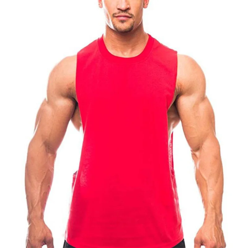 Brand New Plain Tank Top Men Bodybuilding singlet Gym Stringer Sleeveless Shirt Blank Fitness Clothing Sportwear Muscle Vest