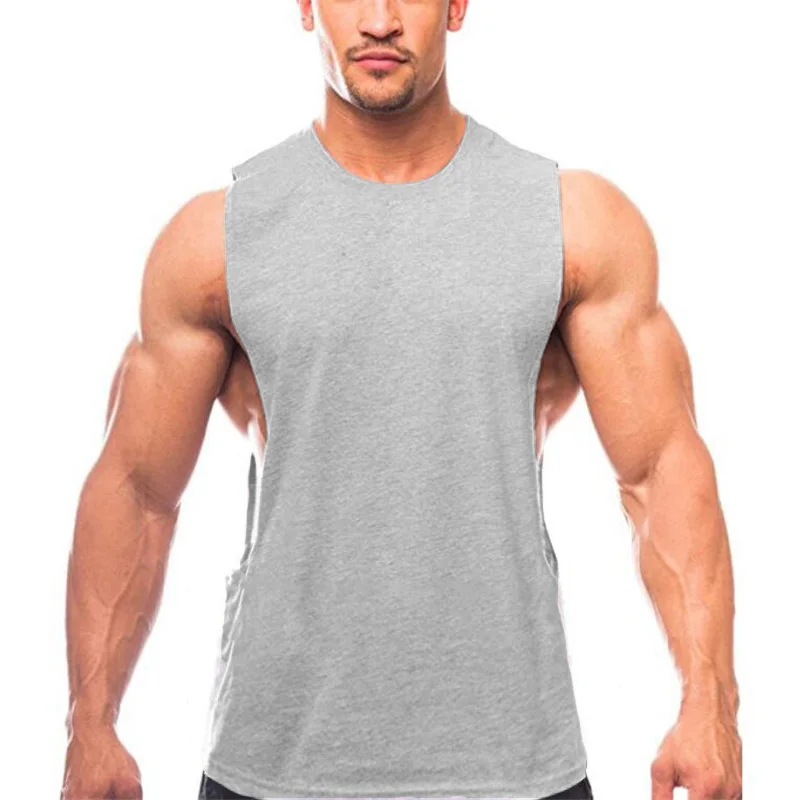 Brand New Plain Tank Top Men Bodybuilding singlet Gym Stringer Sleeveless Shirt Blank Fitness Clothing Sportwear Muscle Vest