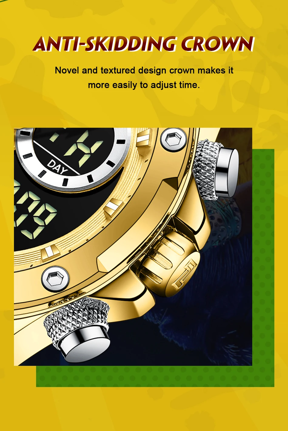 NAVIFORCE Luxury Original Watches For Men Casual Sport Chronograph Alarm Quartz WristWatch Leather Waterproof Digital Clock 9163