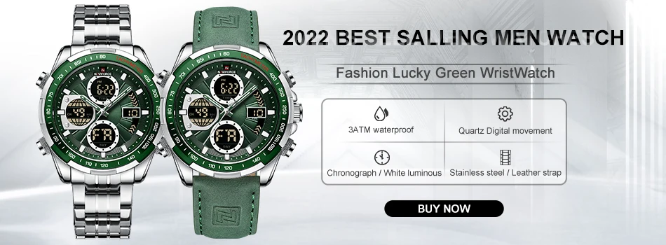 NAVIFORCE Luxury Original Watches For Men Casual Sport Chronograph Alarm Quartz WristWatch Leather Waterproof Digital Clock 9163