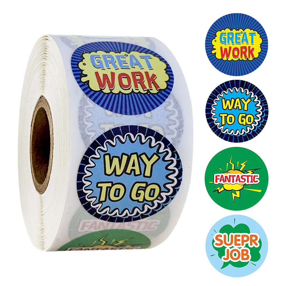 100-500pcs New Cute Reward Stickers with Word Motivational Stickers for School Teacher Kids Student Stationery Stickers Kids