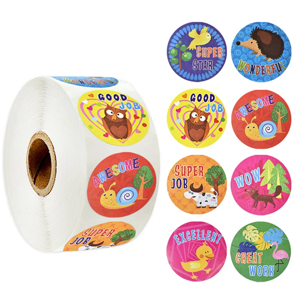 100-500pcs New Cute Reward Stickers with Word Motivational Stickers for School Teacher Kids Student Stationery Stickers Kids