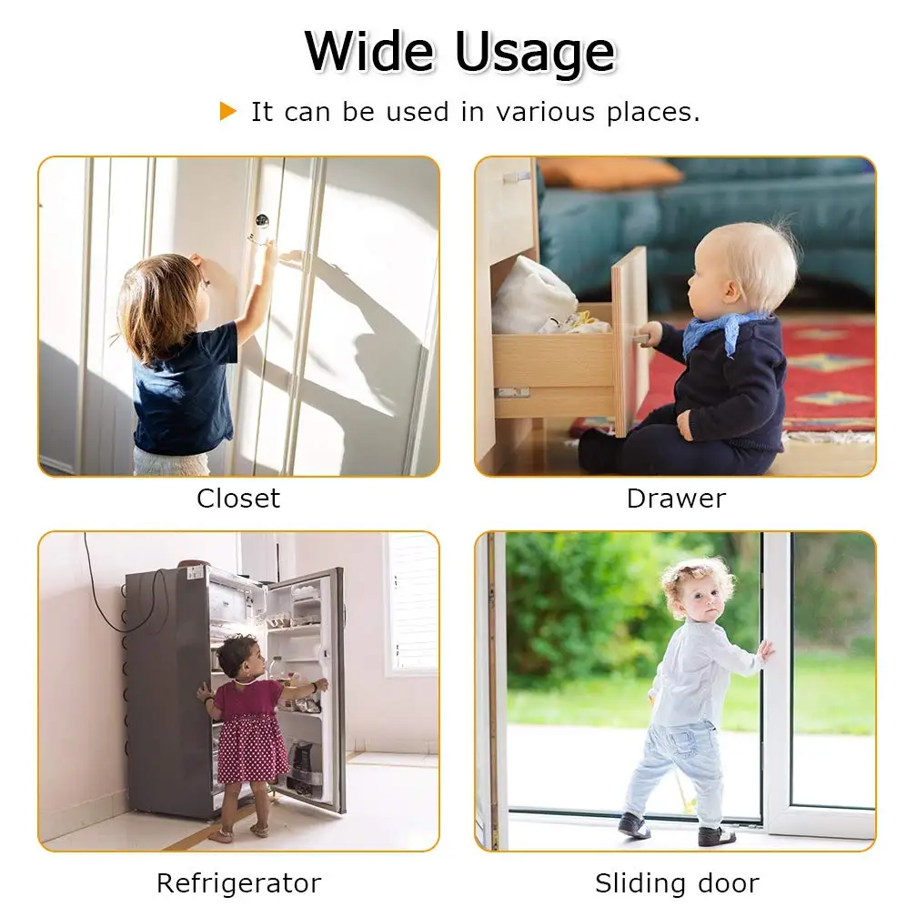 1PCS Baby Safety Refrigerator Lock With Keys or Coded Lock Infant Security Cabinet Locks Sliding Closet Door Locks
