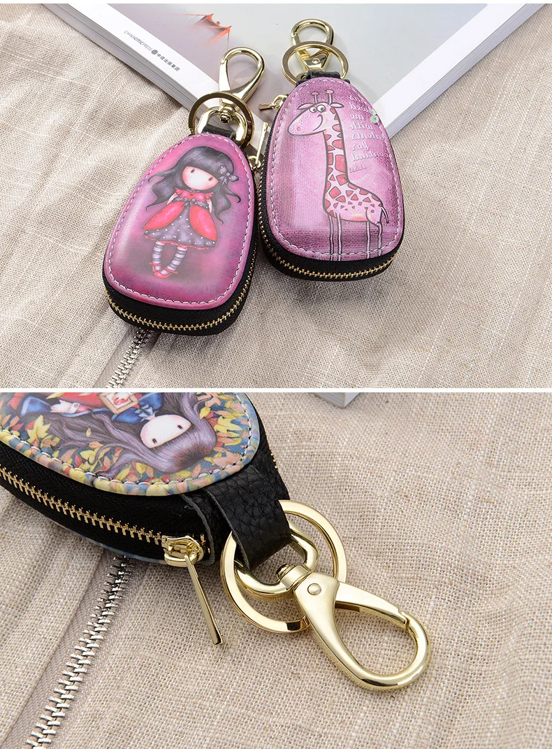 General Car Key Case Cartoon Protection Cover Men And Women Key Holder Porta Chaves Purse Porta Chave Funda Llave Lighter Bag