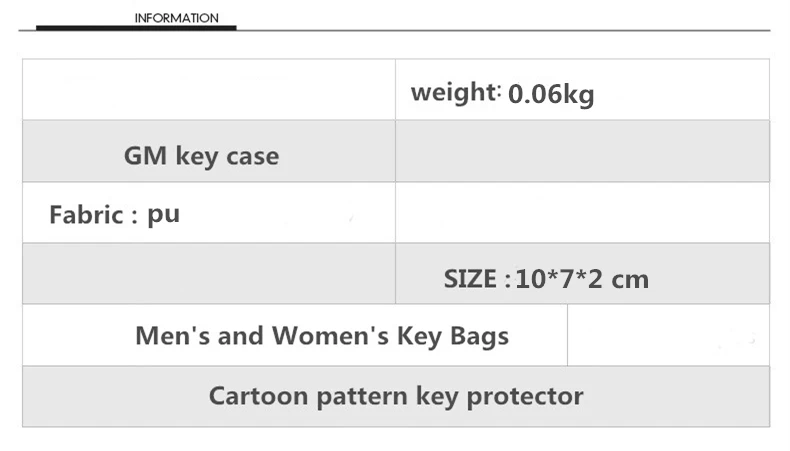 General Car Key Case Cartoon Protection Cover Men And Women Key Holder Porta Chaves Purse Porta Chave Funda Llave Lighter Bag