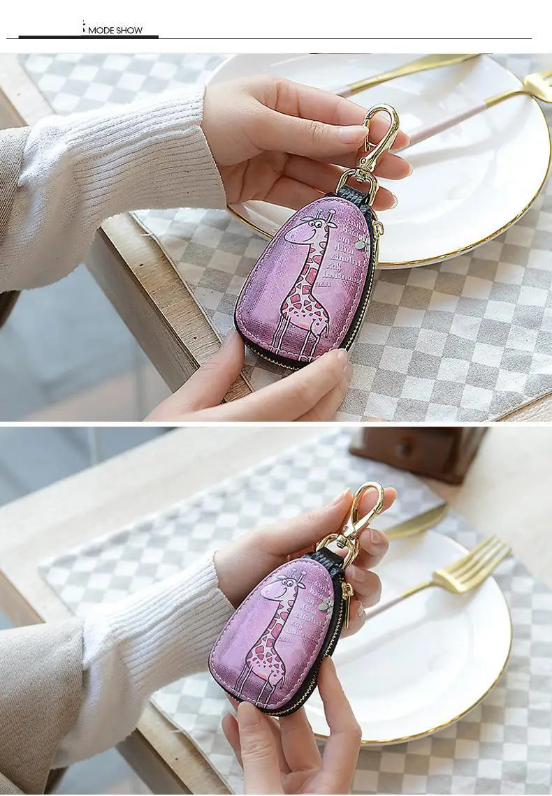 General Car Key Case Cartoon Protection Cover Men And Women Key Holder Porta Chaves Purse Porta Chave Funda Llave Lighter Bag