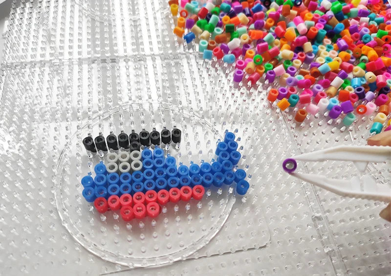 5000pcs Large 5mm Hama Beads (2 Template+3 Iron Paper+2 Tweezers) Mini Hama Fuse Beads Diy Kids Educational Toys