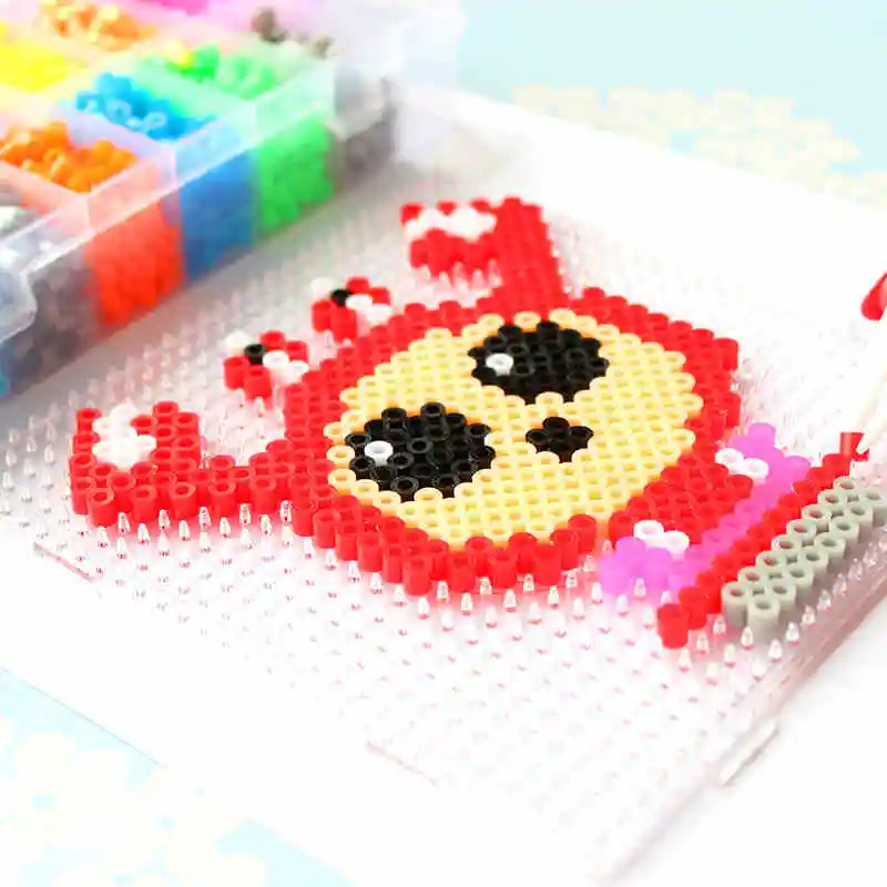 5000pcs Large 5mm Hama Beads (2 Template+3 Iron Paper+2 Tweezers) Mini Hama Fuse Beads Diy Kids Educational Toys