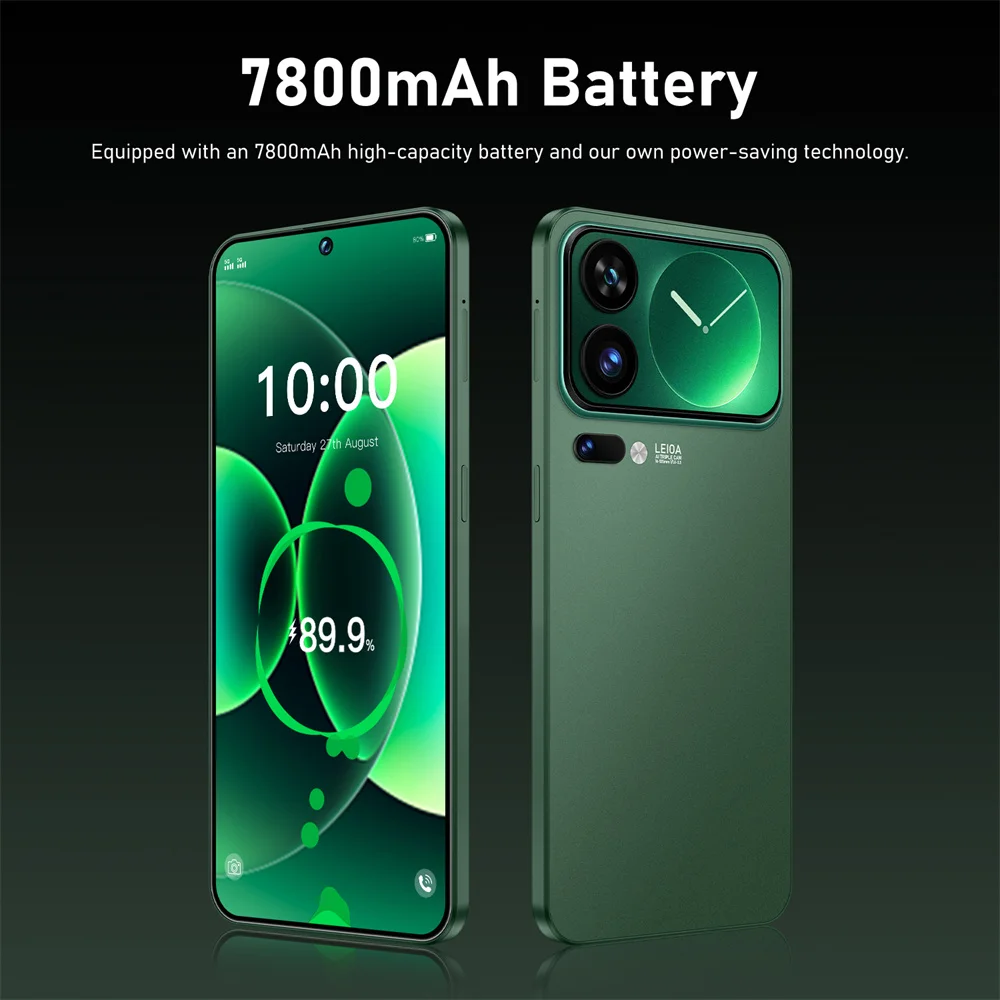 Hot New Smart Mobile Phones 7.3HD Smartphone 5G For 17 Pro Max 22G+2TB Cheap Cell Phone Android Unlocked 7800mAh Dual Sim Card