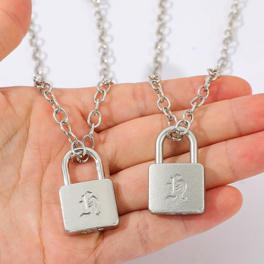 Fashionable Creative Metal Lock Necklace Same As Huang Xuanchen's Style New Punk Necklace Men Women Fans Gifts