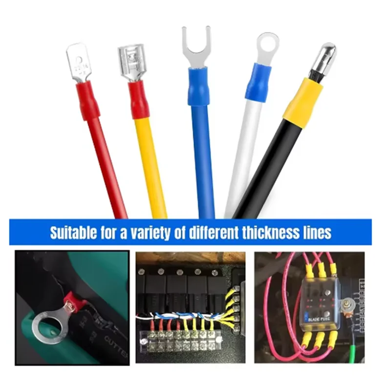 Multi-Function 4-in-1 Electric Crimping Plier Kit With 140/280Pcs Spade Terminal Wire Stripping Cutting Connetor Crimping Tool