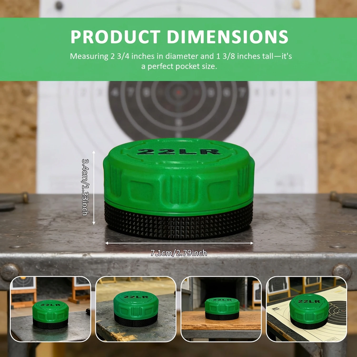 A compact storage case capable of holding 55 .22LR rounds—convenient for carrying to the shooting range.