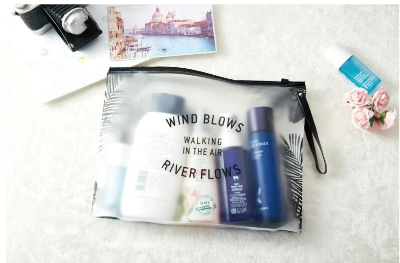 Travel Cosmetic Bags PVC Waterproof Transparent Women Portable Make Up Bag Toiletry Organizer Storage Makeup Bag Wash Pouch