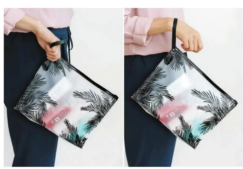 Travel Cosmetic Bags PVC Waterproof Transparent Women Portable Make Up Bag Toiletry Organizer Storage Makeup Bag Wash Pouch