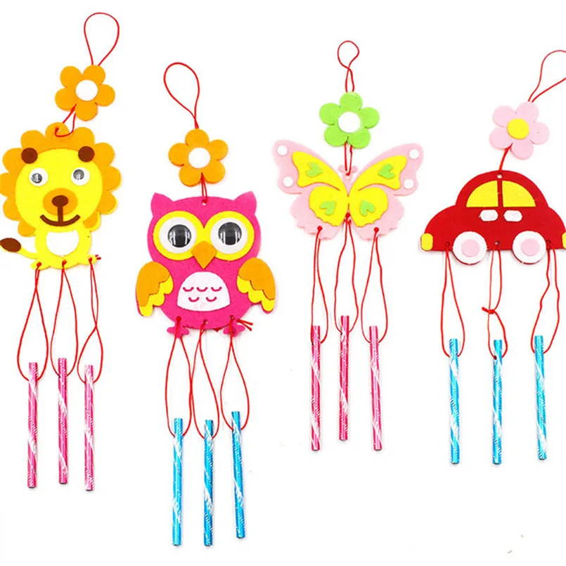 8Pcs Kids DIY Wind Chimes Art Crafts Toy for Children Garden Home Party Educational Handmade Teaching Aids Girls Christmas Gifts