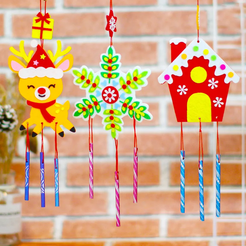 8Pcs Kids DIY Wind Chimes Art Crafts Toy for Children Garden Home Party Educational Handmade Teaching Aids Girls Christmas Gifts