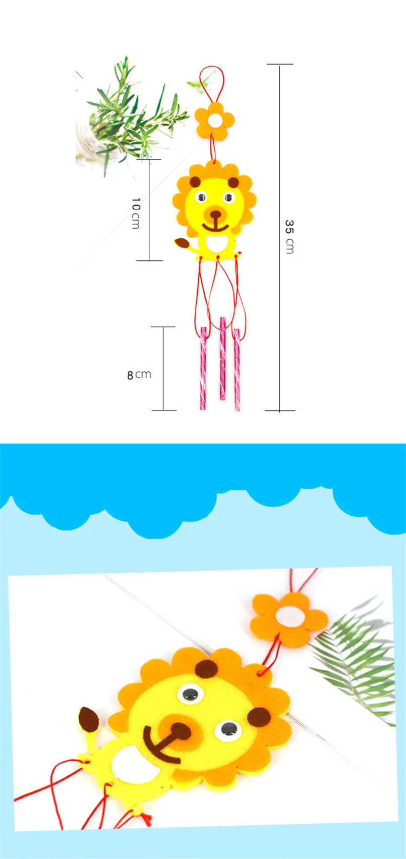 8Pcs Kids DIY Wind Chimes Art Crafts Toy for Children Garden Home Party Educational Handmade Teaching Aids Girls Christmas Gifts