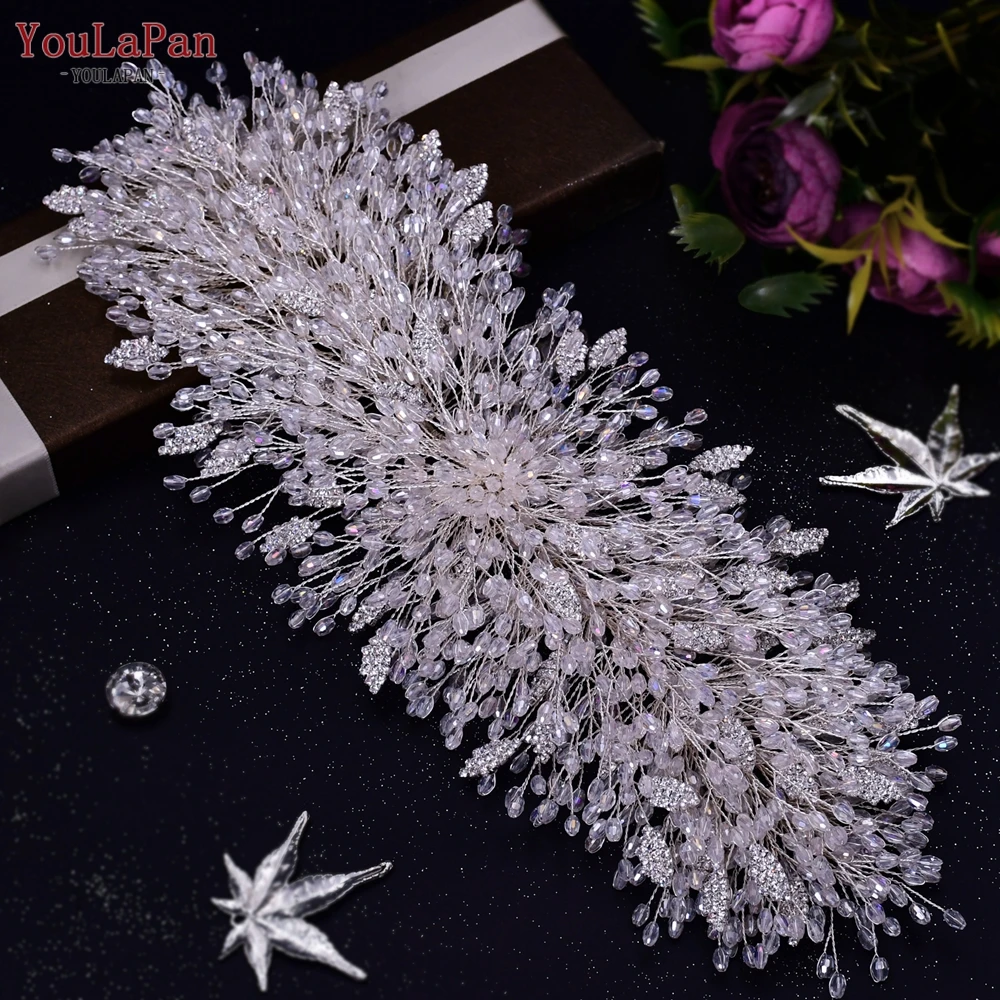 YouLaPan HP420 Wedding Accessories Bridal Headpieces Luxurious Banquet Jewelry Headdresses Bride Tiara and Crown Flower Headband
