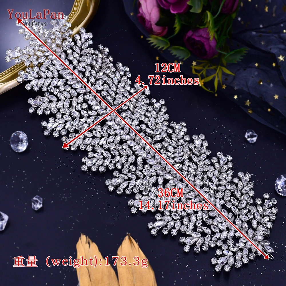 YouLaPan HP420 Wedding Accessories Bridal Headpieces Luxurious Banquet Jewelry Headdresses Bride Tiara and Crown Flower Headband