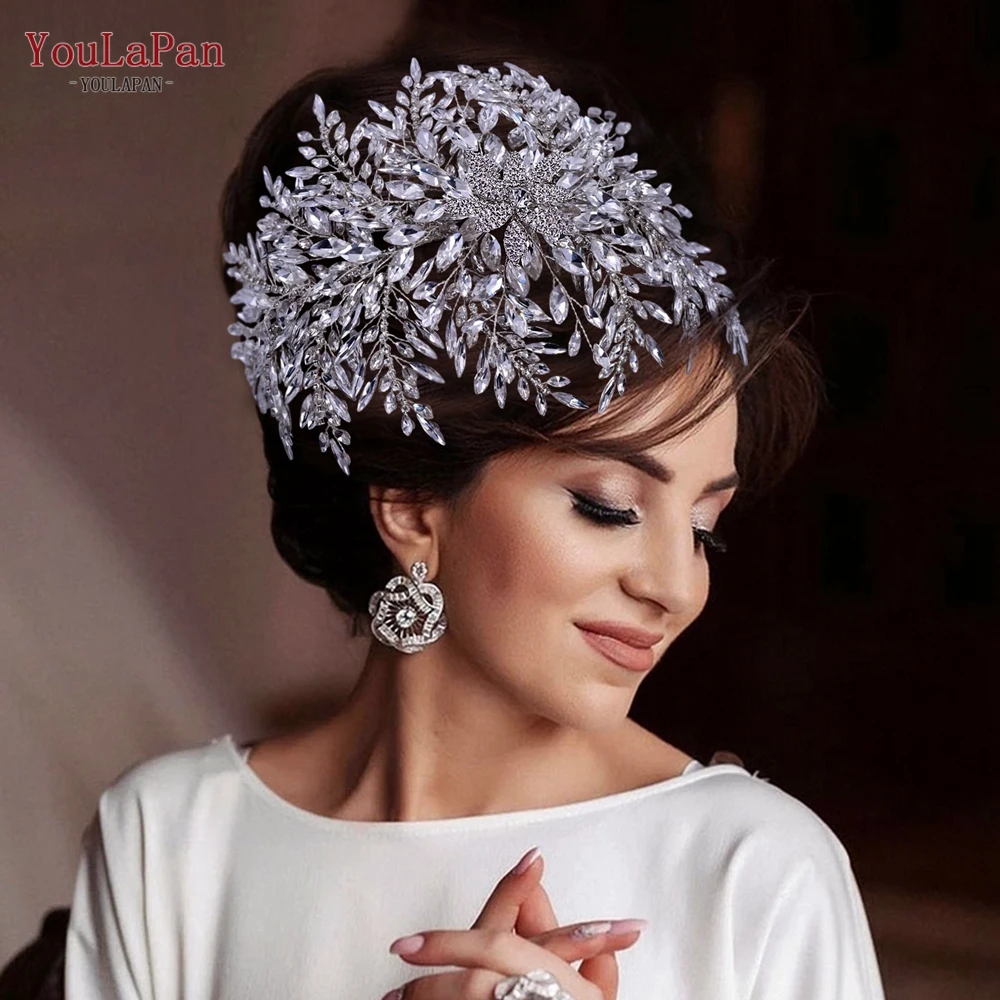 YouLaPan HP420 Wedding Accessories Bridal Headpieces Luxurious Banquet Jewelry Headdresses Bride Tiara and Crown Flower Headband