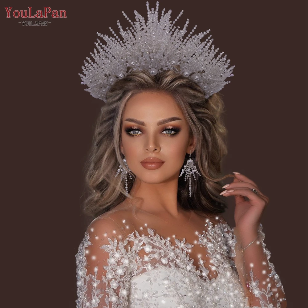 YouLaPan HP420 Wedding Accessories Bridal Headpieces Luxurious Banquet Jewelry Headdresses Bride Tiara and Crown Flower Headband