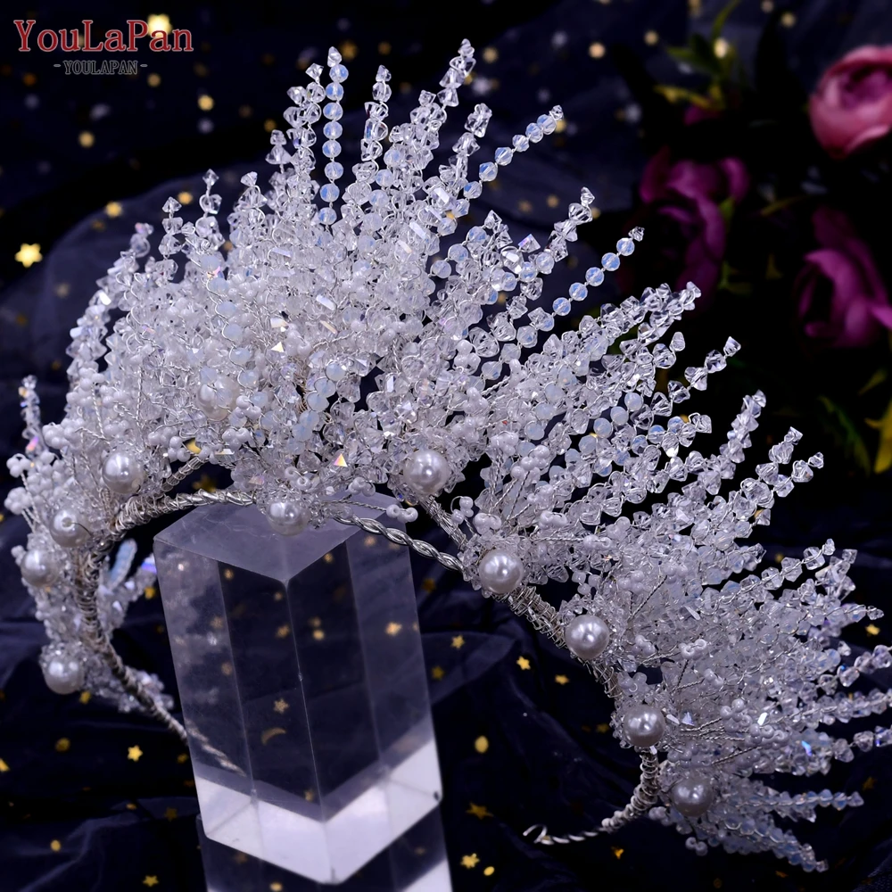 YouLaPan HP420 Wedding Accessories Bridal Headpieces Luxurious Banquet Jewelry Headdresses Bride Tiara and Crown Flower Headband