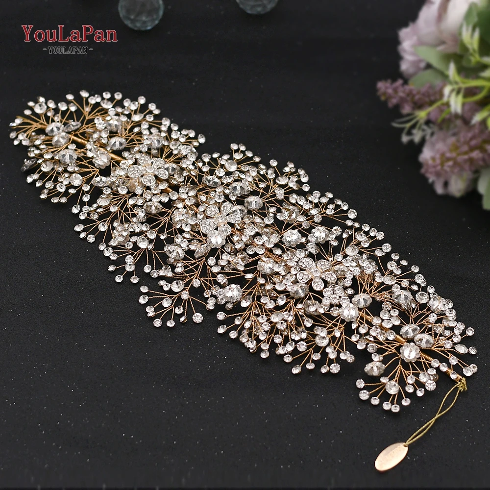 YouLaPan HP420 Wedding Accessories Bridal Headpieces Luxurious Banquet Jewelry Headdresses Bride Tiara and Crown Flower Headband